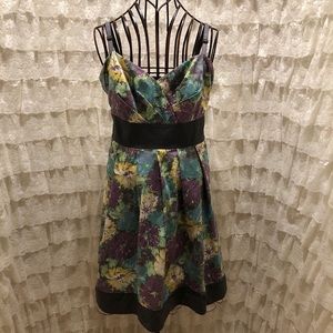 Torrid Size 18 Floral Teal & Purple A-Line Dress